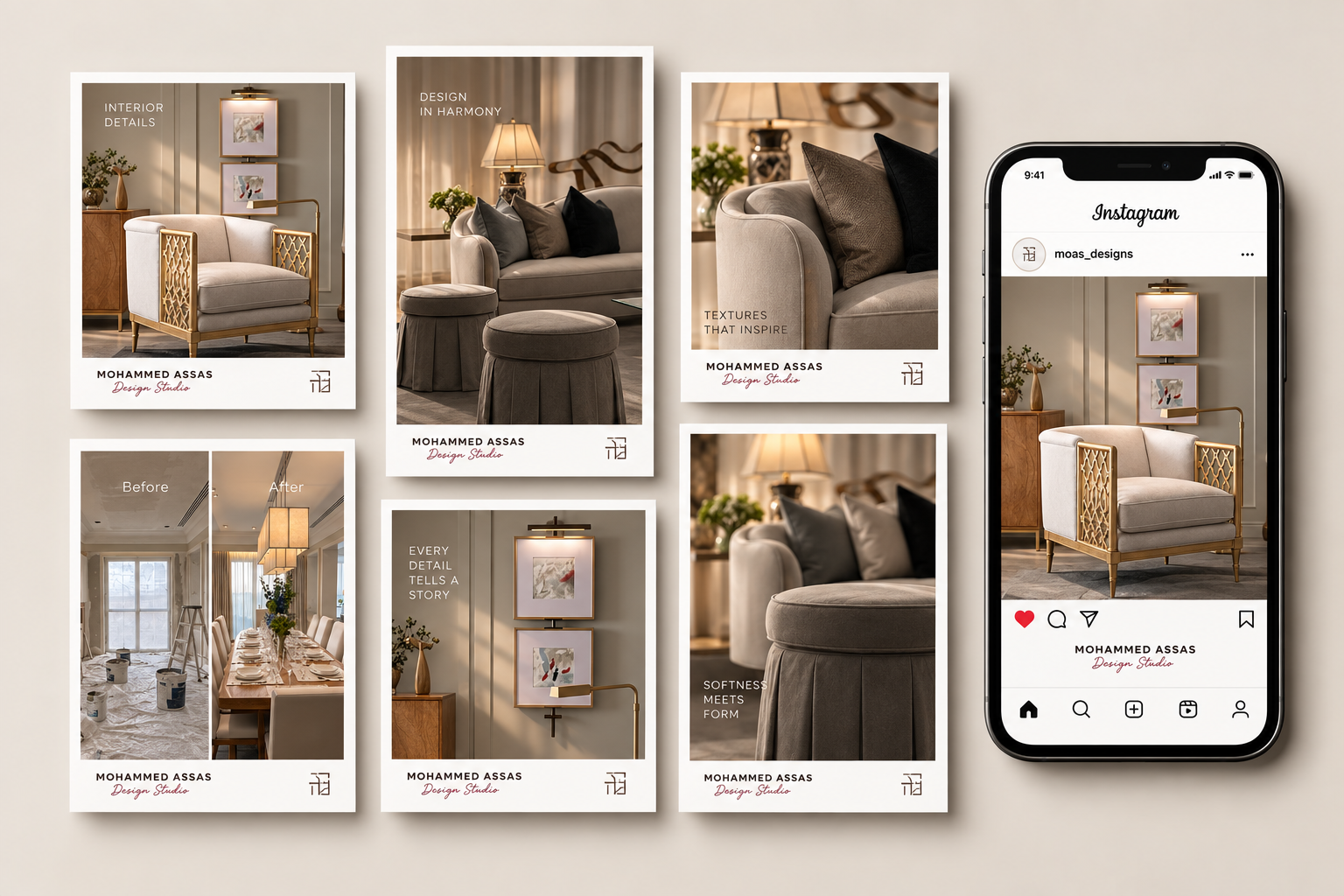 Mohammed Assas Design Studio — website, social media and advertising
