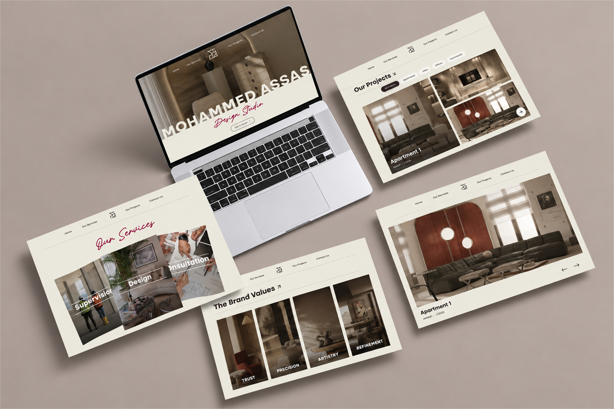 Mohammed Assas Design Studio — website, social media and advertising