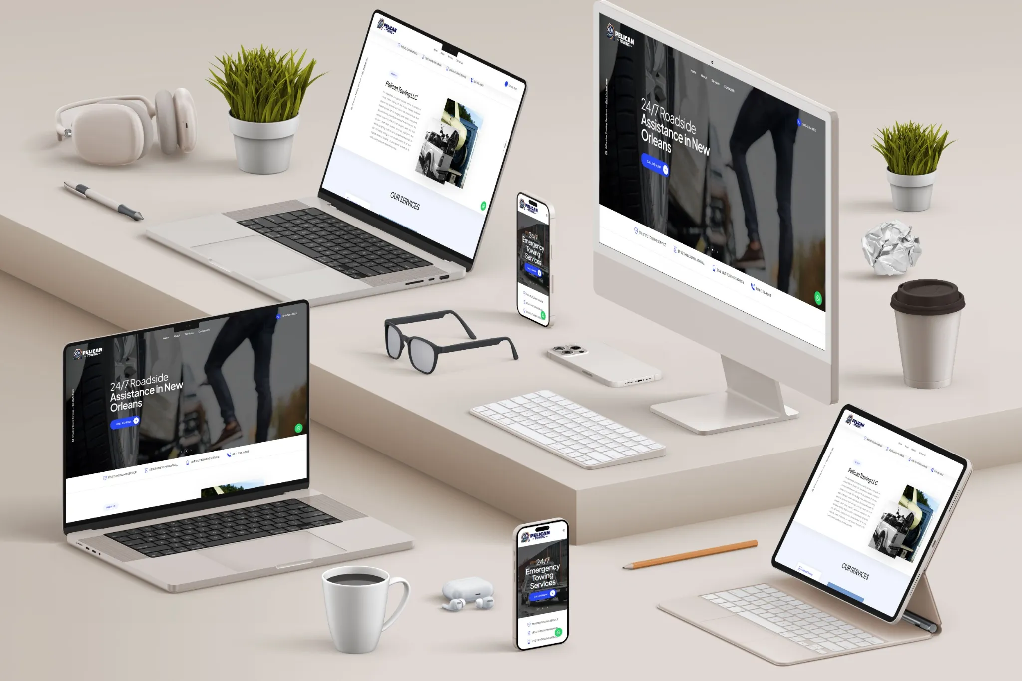 Pelican Towing — website design and development