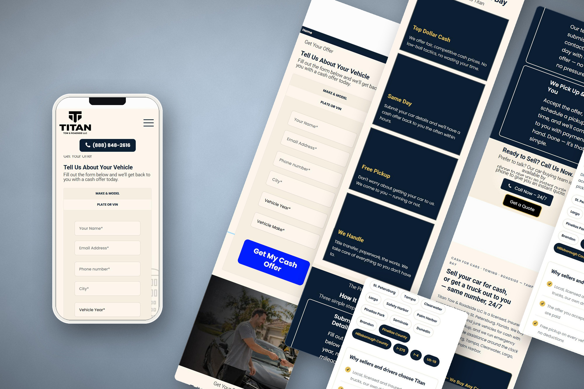 Titan Tow and Roadside LLC — WordPress website and Google Ads
