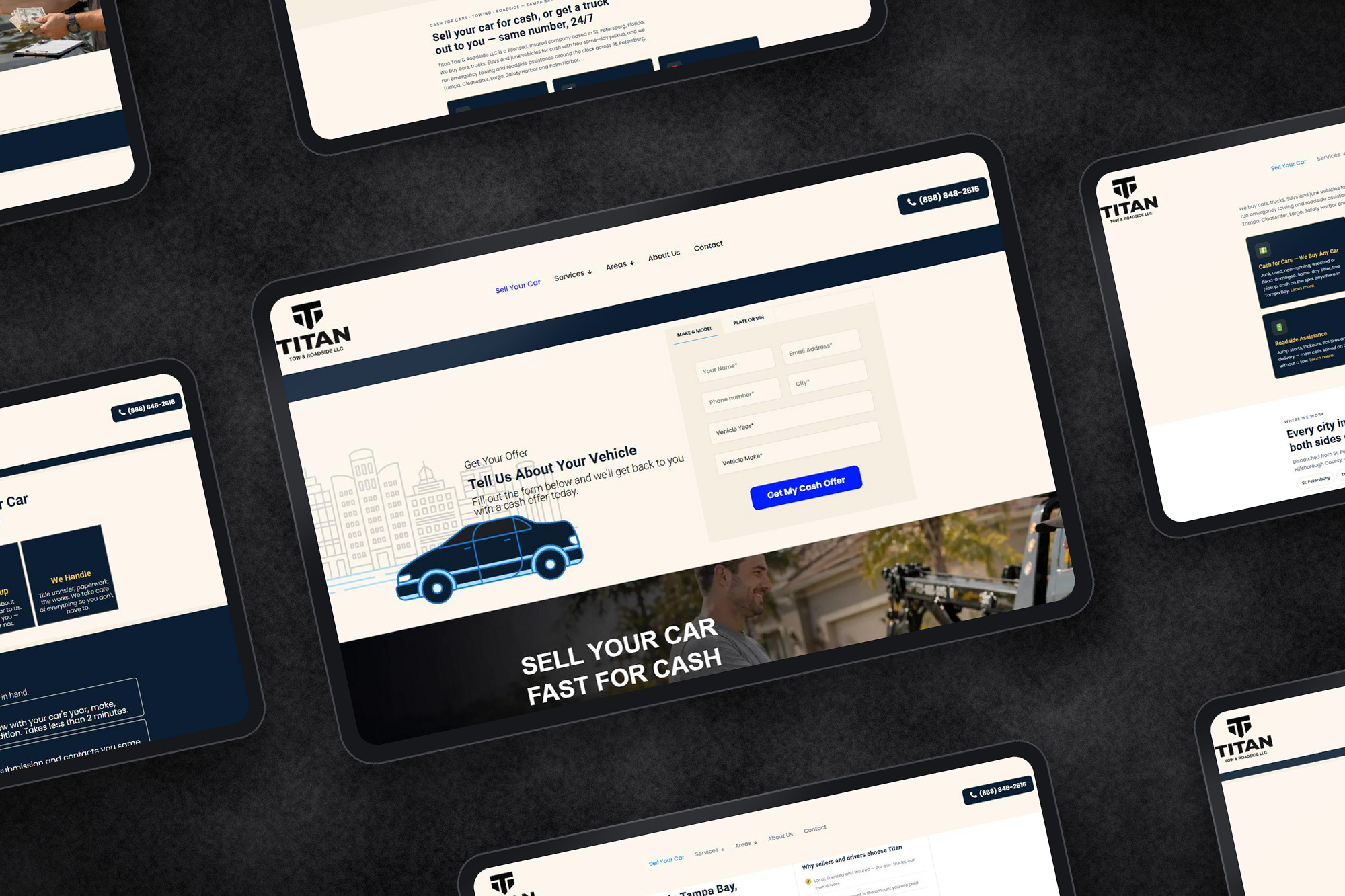 Titan Tow and Roadside LLC — WordPress website and Google Ads